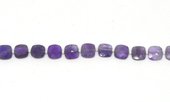 Amethyst  Faceted Cushion 8-9mm EACH BEAD-beads incl pearls-Beadthemup