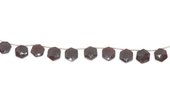 Hessonite Garnet  top drill Hexagon 10mm EACH BEAD-beads incl pearls-Beadthemup