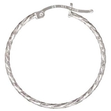 Sterling Silver hoop 1.5x30mm pair-findings-Beadthemup