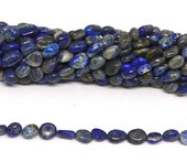 Lapis Lazuli polished nugget 6x8mm strand approx 48 beads-beads incl pearls-Beadthemup