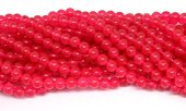 Jade Dyed Rose Red 6mm strand 62 beads-beads incl pearls-Beadthemup