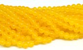 Jade Dyed Yellow 8mm strand 48 beads-beads incl pearls-Beadthemup