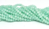 Jade Dyed Light Amazonite 4mm strand 92 beads-beads incl pearls-Beadthemup