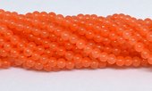 Jade Dyed Orange 4mm strand 92 beads-beads incl pearls-Beadthemup