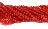 Jade Dyed Red 6mm strand 62 beads-beads incl pearls-Beadthemup