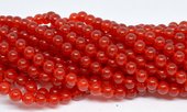Jade Dyed Red 8mm strand 48 beads-beads incl pearls-Beadthemup