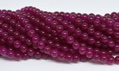 Jade Dyed fuschia 8mm strand 48 beads-beads incl pearls-Beadthemup