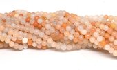 Peach Adventurine Polished round 4mm strand 94 beads-beads incl pearls-Beadthemup