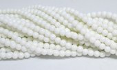 White Glass 6mm strand 60 beads-beads incl pearls-Beadthemup