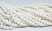 White Glass 8mm strand 49 beads-beads incl pearls-Beadthemup