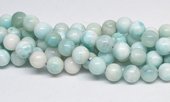 Larimar polished round 10mm strand 39 beads-beads incl pearls-Beadthemup