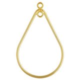 14k Gold filled Teardrop with 2 rings 29x20mm 2 Pack-findings-Beadthemup