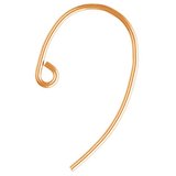 14k ROSE Gold filled Earwire  pair 0.7mm 20x12mm-findings-Beadthemup