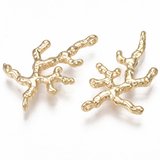 18k gold Plated Brass Branch connector 26x17mm 2 pk-findings-Beadthemup