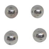 Silver plated resin bead round 11mm 4 pack-findings-Beadthemup