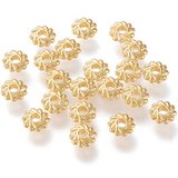 18k Gold Plated Alloy Twist Daisy 4.8x1.5mm 20 pk-findings-Beadthemup