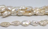 Fresh Water Pearl Keshi 14-15x23mm strand 17 beads-beads incl pearls-Beadthemup