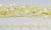 Mother of Pearl Cross 13x18mm Strand 22 beads-beads incl pearls-Beadthemup