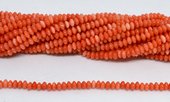 Coral Apricot Saucer 4x3mm strand 176 beads-beads incl pearls-Beadthemup