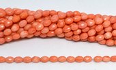 Coral Apricot Faceted Barrel 5x7mm Strand 60 beads-beads incl pearls-Beadthemup