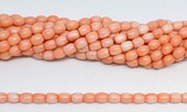 Coral Apricot Barrel 5x6mm Strand 66 beads-beads incl pearls-Beadthemup