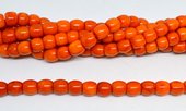 Coral Orange Barrel Approx 9x10mm strand 41 beads-beads incl pearls-Beadthemup