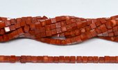 Coral Sponge Cube 4mm strand 92 beads-beads incl pearls-Beadthemup