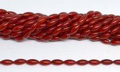 Coral Red Olive 5x12mm strand 38 beads-beads incl pearls-Beadthemup