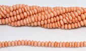 Coral Apricot Saucer & Wheel 6.5mm strand app108 beads-beads incl pearls-Beadthemup