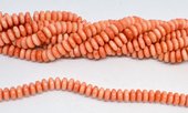 Coral Apricot Whell 8x4mm strand 103 beads-beads incl pearls-Beadthemup