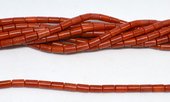 Coral Red Tube 4x7mm strand 57 beads-beads incl pearls-Beadthemup