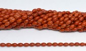 Coral Red Barrel 5x7mm strand 50 beads-beads incl pearls-Beadthemup