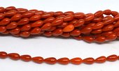 Coral Red Teardrop 9x4mm Strand 48 beads-beads incl pearls-Beadthemup