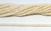Coral White saucer 4x2mm strand 195 beads-beads incl pearls-Beadthemup