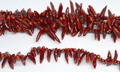 Coral Red Top drill Chill approx 15x8mm strand 79 beads-beads incl pearls-Beadthemup
