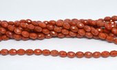 Coral Red Faceted Barrel 5x7mm Strand 56 beads-beads incl pearls-Beadthemup