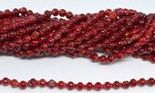 Coral Red Carved 6mm strand 64 beads-beads incl pearls-Beadthemup