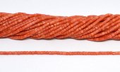 Coral Orange Heshi 2x2.5mm strand 174 beads-beads incl pearls-Beadthemup