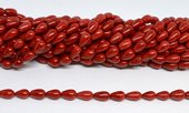 Coral Red Teadrop 5x9mm strand 44 beads-beads incl pearls-Beadthemup