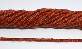 Coral Red Heshi approx 2x4mm strand 200 beads-beads incl pearls-Beadthemup