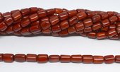 Coral Red Nugget Tube approx 7x10mm strand 50 beads-beads incl pearls-Beadthemup