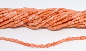 Coral Apricot Nugget Tube approx 3x5mm strand 80 beads-beads incl pearls-Beadthemup