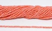 Coral Apricot round 3.2mm strand 134 beads-beads incl pearls-Beadthemup