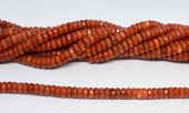 Coral Sponge Fac.rondel 4x8mm strand 106 beads-beads incl pearls-Beadthemup