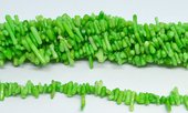 Coral Green Stick approx 12x3mm strand approx 115 beads-beads incl pearls-Beadthemup