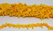 Coral Yellow Stick approx 12x3mm strand approx 115 beads-beads incl pearls-Beadthemup