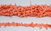 Coral Apricot Stick approx 12x3mm strand approx 115 beads-beads incl pearls-Beadthemup
