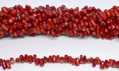 Coral red approx 5x11mm stick approx 86 beads-beads incl pearls-Beadthemup