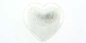 Sterling Silver Bead Heart 20mm brushed 1 pack-findings-Beadthemup