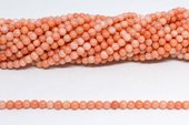 Coral Apricot round 4mm strand 108 beads-beads incl pearls-Beadthemup
